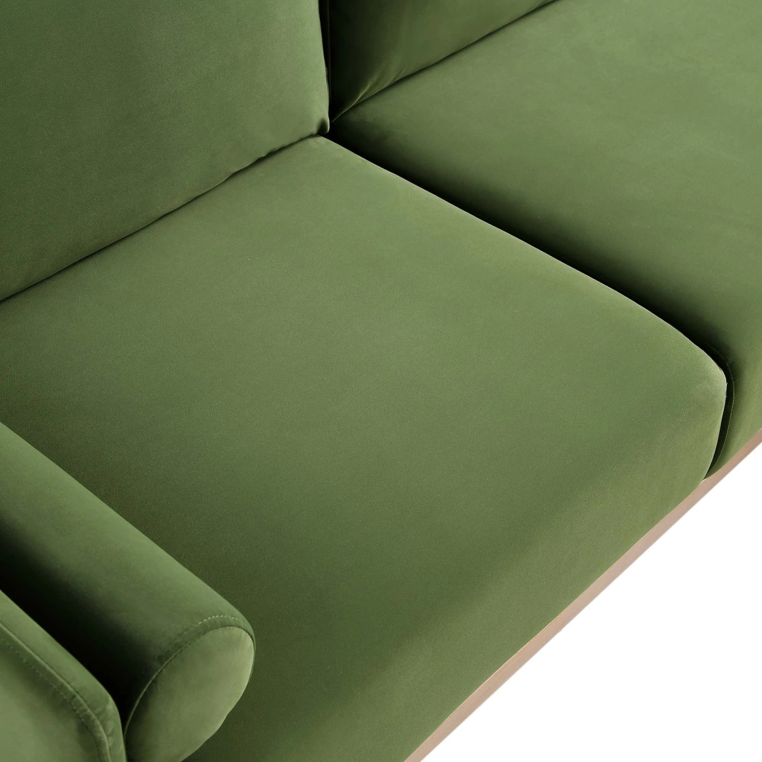 Timber Fern Green Velvet Sofa, Large 3-Seater Chaise Sofa Right Hand Facing 14 Timber Fern Green Velvet Sofa, Large 3-Seater Chaise Sofa Right Hand Facing - Image 14