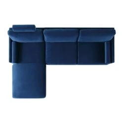 Timber Navy Blue Velvet Sofa, Large 3-Seater Chaise Sofa Left Hand Facing 21 Timber Navy Blue Velvet Sofa, Large 3-Seater Chaise Sofa Left Hand Facing -Daals Store GCSF 2402 NAVY VEL LEFT WB3