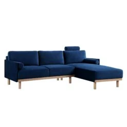 Timber Navy Blue Velvet Sofa, Large 3-Seater Chaise Sofa Right Hand Facing 19 Timber Navy Blue Velvet Sofa, Large 3-Seater Chaise Sofa Right Hand Facing -Daals Store GCSF 2402 NAVY VEL RIGHT WB2