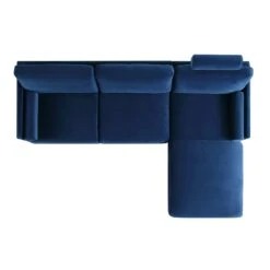 Timber Navy Blue Velvet Sofa, Large 3-Seater Chaise Sofa Right Hand Facing 21 Timber Navy Blue Velvet Sofa, Large 3-Seater Chaise Sofa Right Hand Facing -Daals Store GCSF 2402 NAVY VEL RIGHT WB3
