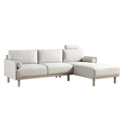 Timber Oatmeal Fabric Sofa, Large 3-Seater Chaise Sofa Right Hand Facing -Daals Store GCSF 2402 OAT FAB RIGHT WB2