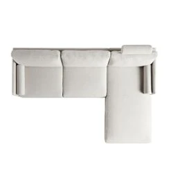 Timber Oatmeal Fabric Sofa, Large 3-Seater Chaise Sofa Right Hand Facing -Daals Store GCSF 2402 OAT FAB RIGHT WB4