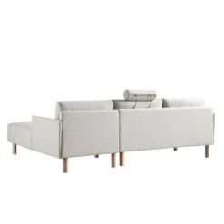 Timber Oatmeal Fabric Sofa, Large 3-Seater Chaise Sofa Right Hand Facing -Daals Store GCSF 2402 OAT FAB RIGHT WB5