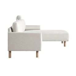 Timber Oatmeal Fabric Sofa, Large 3-Seater Chaise Sofa Right Hand Facing -Daals Store GCSF 2402 OAT FAB RIGHT WB6