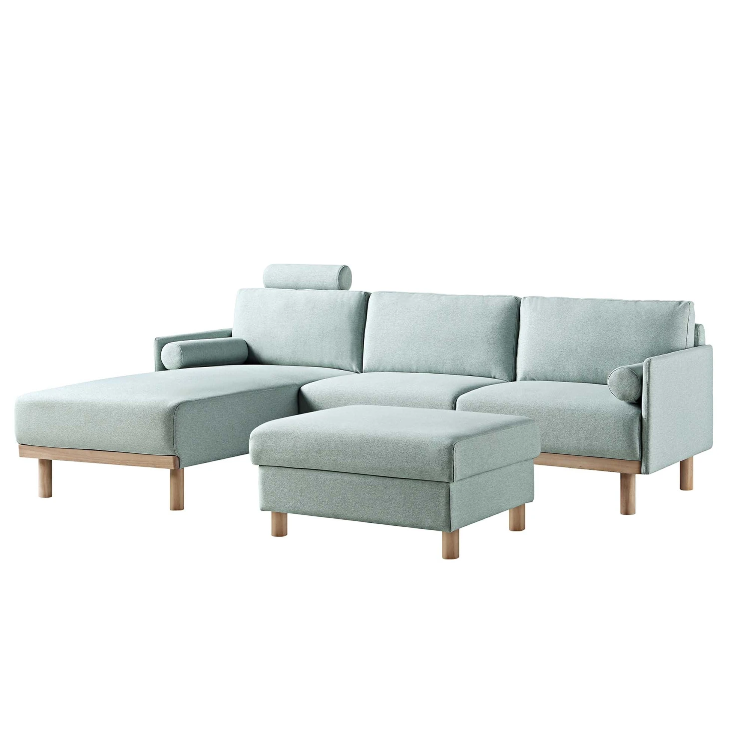 Timber Sage Green Fabric Sofa, Large 3-Seater Chaise Sofa Left Hand Facing 7 Timber Sage Green Fabric Sofa, Large 3-Seater Chaise Sofa Left Hand Facing - Image 7