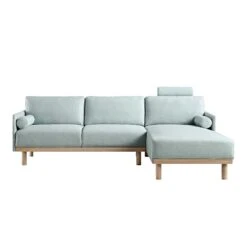 Timber Sage Green Fabric Sofa, Large 3-Seater Chaise Sofa Right Hand Facing 15 Timber Sage Green Fabric Sofa, Large 3-Seater Chaise Sofa Right Hand Facing -Daals Store GCSF 2402 SAGE FAB RIGHT WB1
