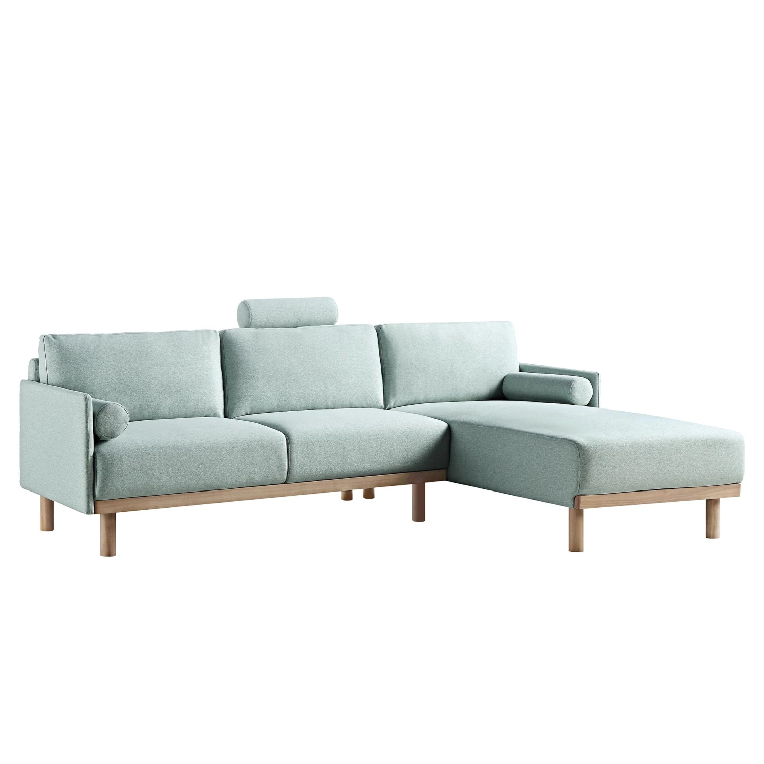 Timber Sage Green Fabric Sofa, Large 3-Seater Chaise Sofa Right Hand Facing 5 Timber Sage Green Fabric Sofa, Large 3-Seater Chaise Sofa Right Hand Facing - Image 5