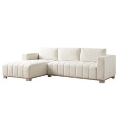 Belsize Beige Boucle Sofa With Wooden Base, Large Chaise Left Hand Facing 17 Belsize Beige Boucle Sofa With Wooden Base, Large Chaise Left Hand Facing -Daals Store GCSF 2404 BEIGE BOU LEFT WB2