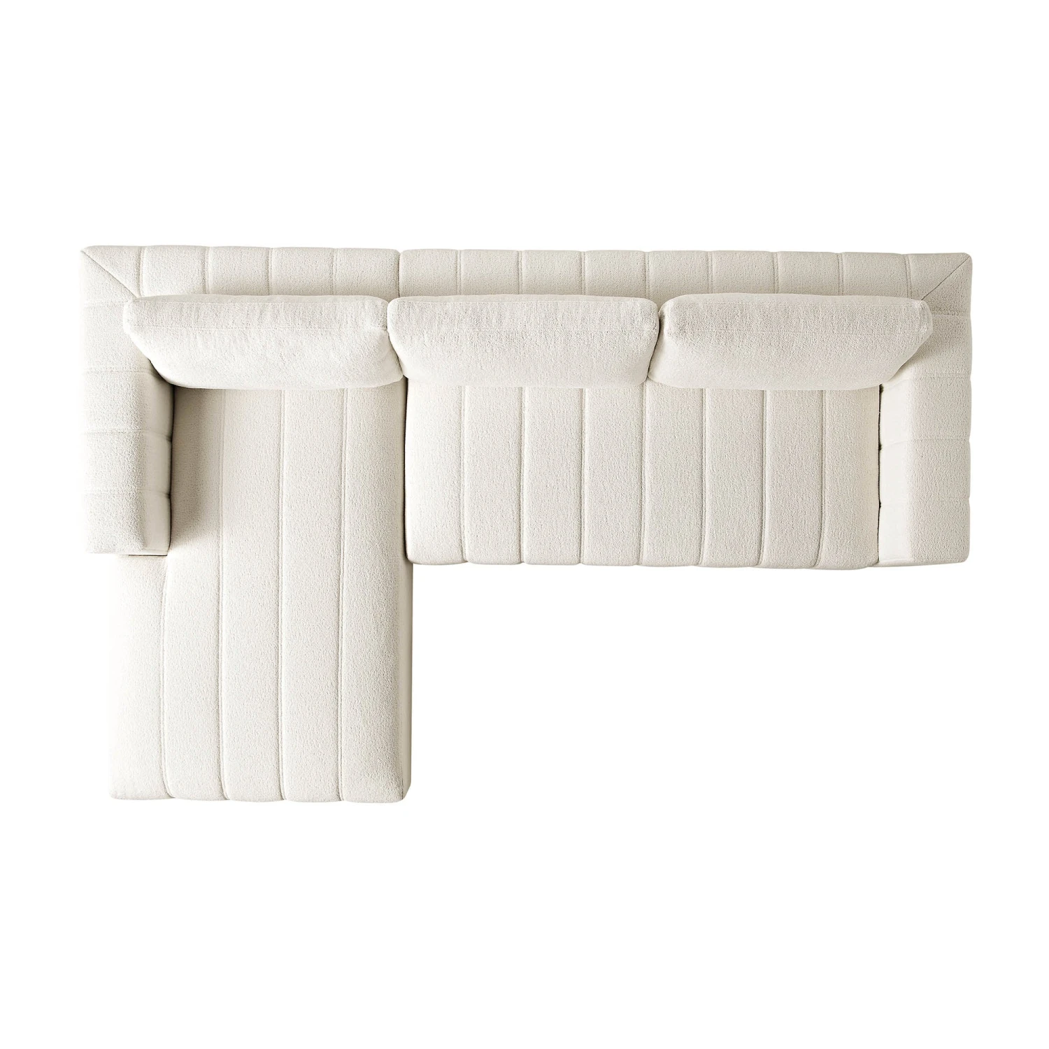 Belsize Beige Boucle Sofa With Wooden Base, Large Chaise Left Hand Facing 8 Belsize Beige Boucle Sofa With Wooden Base, Large Chaise Left Hand Facing - Image 8