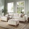 Belsize Beige Boucle Sofa With Wooden Base, Large Chaise Left Hand Facing 29 Belsize Beige Boucle Sofa With Wooden Base, Large Chaise Left Hand Facing -Daals Store GCSF 2404 BEIGE BOU LEFT main