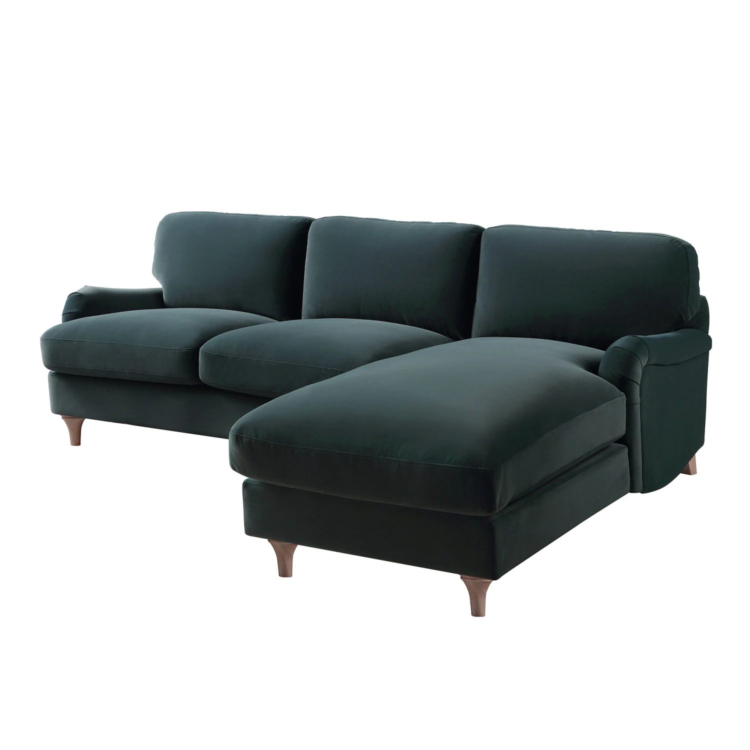 Daphnis Aegean Blue Velvet Sofa, Grande Chaise Sofa Right Hand Facing 8 Daphnis Aegean Blue Velvet Sofa, Grande Chaise Sofa Right Hand Facing - Image 8