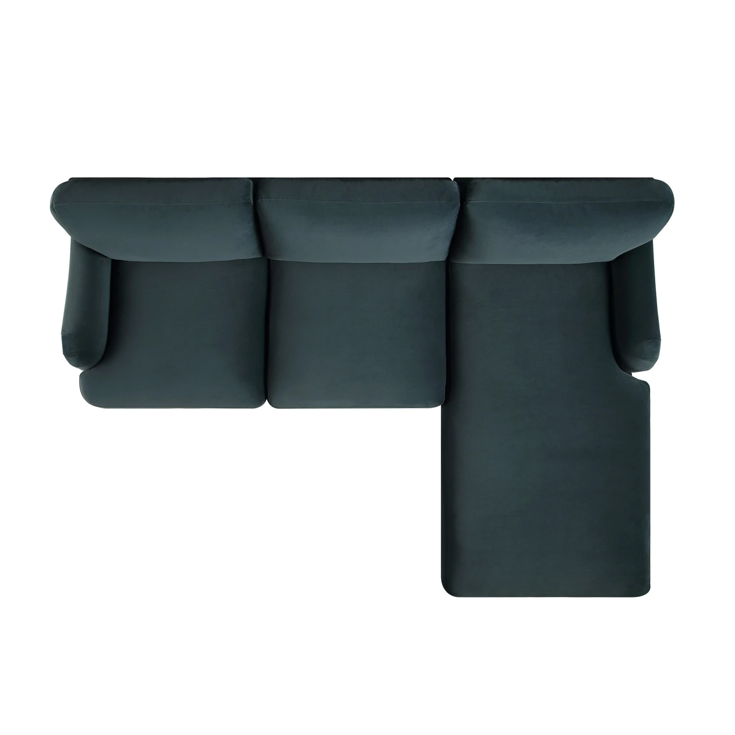 Daphnis Aegean Blue Velvet Sofa, Grande Chaise Sofa Right Hand Facing 9 Daphnis Aegean Blue Velvet Sofa, Grande Chaise Sofa Right Hand Facing - Image 9