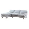 Daphnis Blue Striped Linen Blend Sofa, Grande Chaise Sofa Left Hand Facing -Daals Store GCSF 2443 BLUE STRIPE LEFT WB1