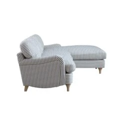 Daphnis Blue Striped Linen Blend Sofa, Grande Chaise Sofa Right Hand Facing 14 Daphnis Blue Striped Linen Blend Sofa, Grande Chaise Sofa Right Hand Facing -Daals Store GCSF 2443 BLUE STRIPE RIGHT WB5