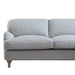 Daphnis Blue Striped Linen Blend Sofa, Grande Chaise Sofa Right Hand Facing 16 Daphnis Blue Striped Linen Blend Sofa, Grande Chaise Sofa Right Hand Facing -Daals Store GCSF 2443 BLUE STRIPE RIGHT detail1