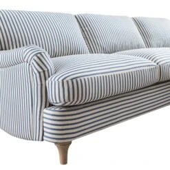 Daphnis Blue Striped Linen Blend Sofa, Grande Chaise Sofa Right Hand Facing 17 Daphnis Blue Striped Linen Blend Sofa, Grande Chaise Sofa Right Hand Facing -Daals Store GCSF 2443 BLUE STRIPE RIGHT detail2