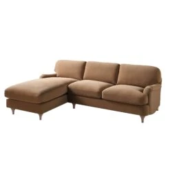 Daphnis Camel Velvet Sofa, Grande Chaise Sofa Left Hand Facing 20 Daphnis Camel Velvet Sofa, Grande Chaise Sofa Left Hand Facing -Daals Store GCSF 2443 CAMEL VEL LEFT WB1