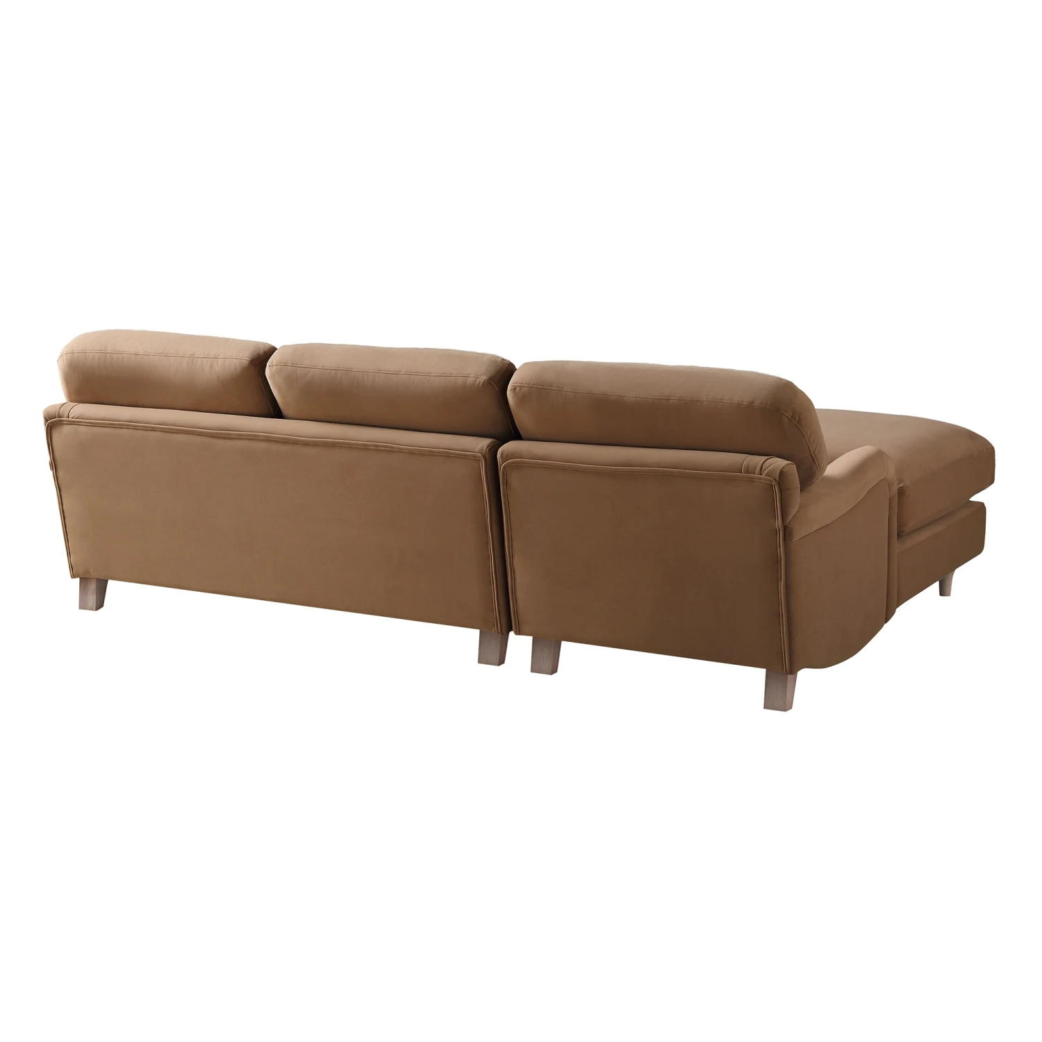 Daphnis Camel Velvet Sofa, Grande Chaise Sofa Left Hand Facing 12 Daphnis Camel Velvet Sofa, Grande Chaise Sofa Left Hand Facing - Image 12