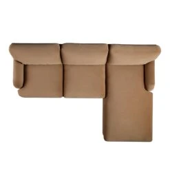 Daphnis Camel Velvet Sofa, Grande Chaise Sofa Right Hand Facing -Daals Store GCSF 2443 CAMEL VEL RIGHT WB4