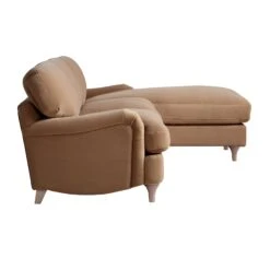Daphnis Camel Velvet Sofa, Grande Chaise Sofa Right Hand Facing -Daals Store GCSF 2443 CAMEL VEL RIGHT WB5