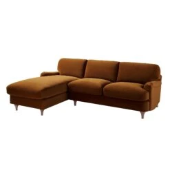 Daphnis Cinnamon Velvet Sofa, Grande Chaise Sofa Left Hand Facing -Daals Store GCSF 2443 CMON VEL LEFT WB2