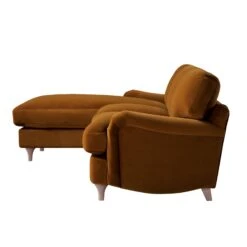 Daphnis Cinnamon Velvet Sofa, Grande Chaise Sofa Left Hand Facing -Daals Store GCSF 2443 CMON VEL LEFT WB3