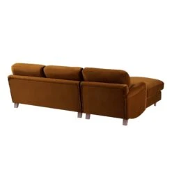 Daphnis Cinnamon Velvet Sofa, Grande Chaise Sofa Left Hand Facing -Daals Store GCSF 2443 CMON VEL LEFT WB6