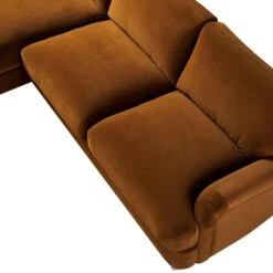 Daphnis Cinnamon Velvet Sofa, Grande Chaise Sofa Left Hand Facing -Daals Store GCSF 2443 CMON VEL LEFT detail2