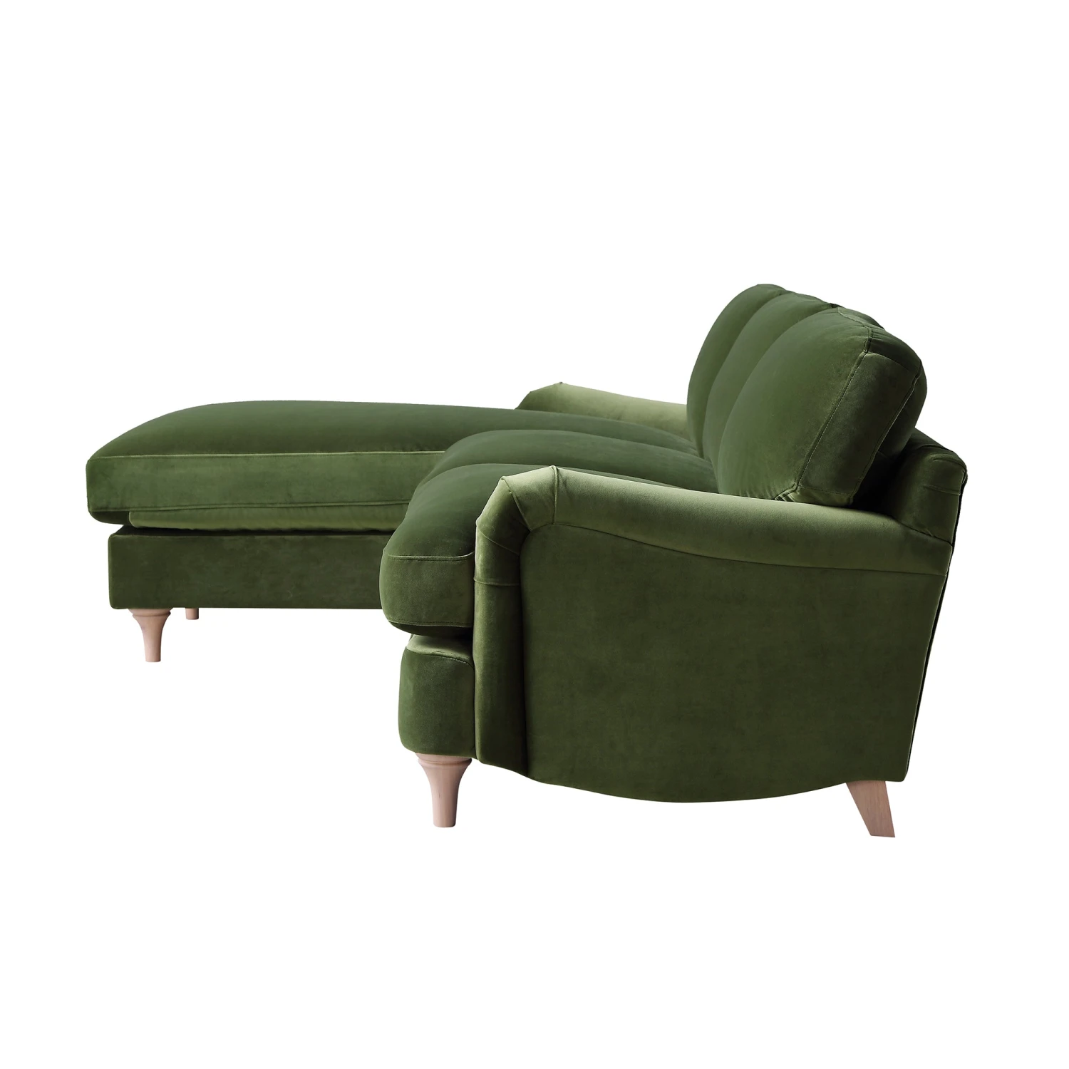 Daphnis Fern Green Velvet Sofa, Grande Chaise Sofa Left Hand Facing 8 Daphnis Fern Green Velvet Sofa, Grande Chaise Sofa Left Hand Facing - Image 8