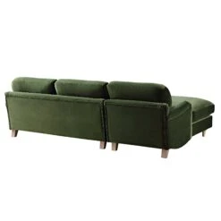 Daphnis Fern Green Velvet Sofa, Grande Chaise Sofa Left Hand Facing 24 Daphnis Fern Green Velvet Sofa, Grande Chaise Sofa Left Hand Facing -Daals Store GCSF 2443 FERN VEL LEFT WB6