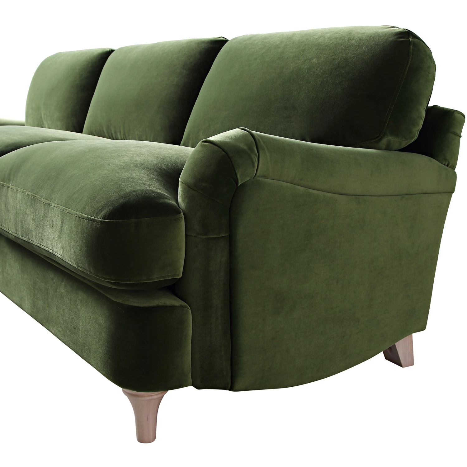 Daphnis Fern Green Velvet Sofa, Grande Chaise Sofa Left Hand Facing 12 Daphnis Fern Green Velvet Sofa, Grande Chaise Sofa Left Hand Facing - Image 12