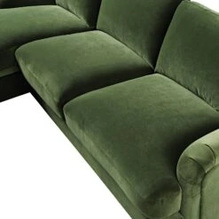 Daphnis Fern Green Velvet Sofa, Grande Chaise Sofa Left Hand Facing 26 Daphnis Fern Green Velvet Sofa, Grande Chaise Sofa Left Hand Facing -Daals Store GCSF 2443 FERN VEL LEFT detail2