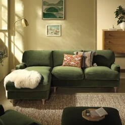 Daphnis Fern Green Velvet Sofa, Grande Chaise Sofa Left Hand Facing 16 Daphnis Fern Green Velvet Sofa, Grande Chaise Sofa Left Hand Facing -Daals Store GCSF 2443 FERN VEL LEFT scene2