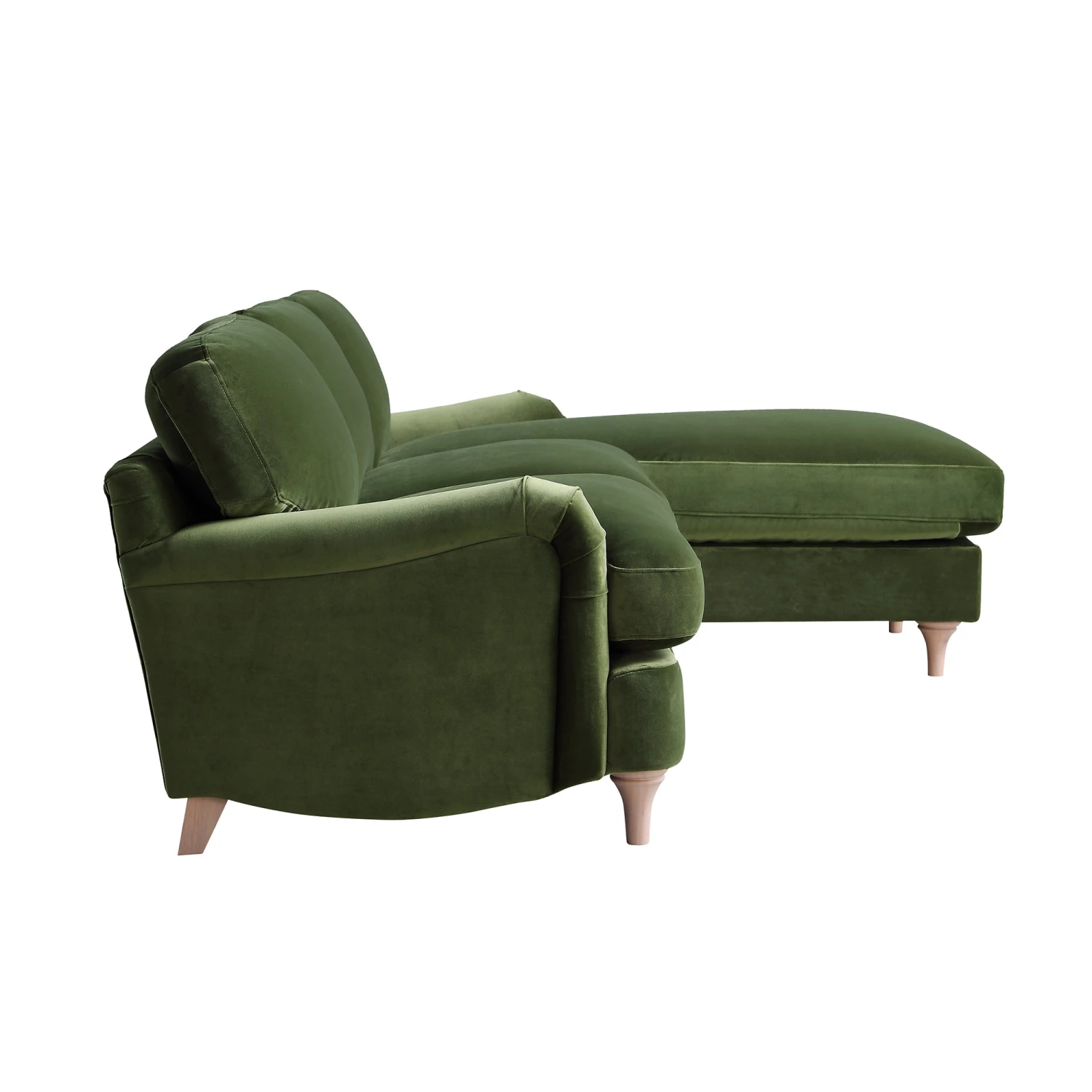 Daphnis Fern Green Velvet Sofa, Grande Chaise Sofa Right Hand Facing 8 Daphnis Fern Green Velvet Sofa, Grande Chaise Sofa Right Hand Facing - Image 8