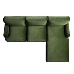 Daphnis Fern Green Velvet Sofa, Grande Chaise Sofa Right Hand Facing 22 Daphnis Fern Green Velvet Sofa, Grande Chaise Sofa Right Hand Facing -Daals Store GCSF 2443 FERN VEL RIGHT WB4