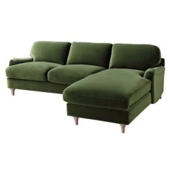 Daphnis Fern Green Velvet Sofa, Grande Chaise Sofa Right Hand Facing 23 Daphnis Fern Green Velvet Sofa, Grande Chaise Sofa Right Hand Facing -Daals Store GCSF 2443 FERN VEL RIGHT WB5