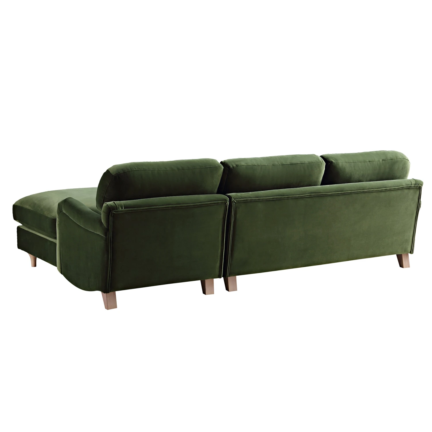 Daphnis Fern Green Velvet Sofa, Grande Chaise Sofa Right Hand Facing 11 Daphnis Fern Green Velvet Sofa, Grande Chaise Sofa Right Hand Facing - Image 11