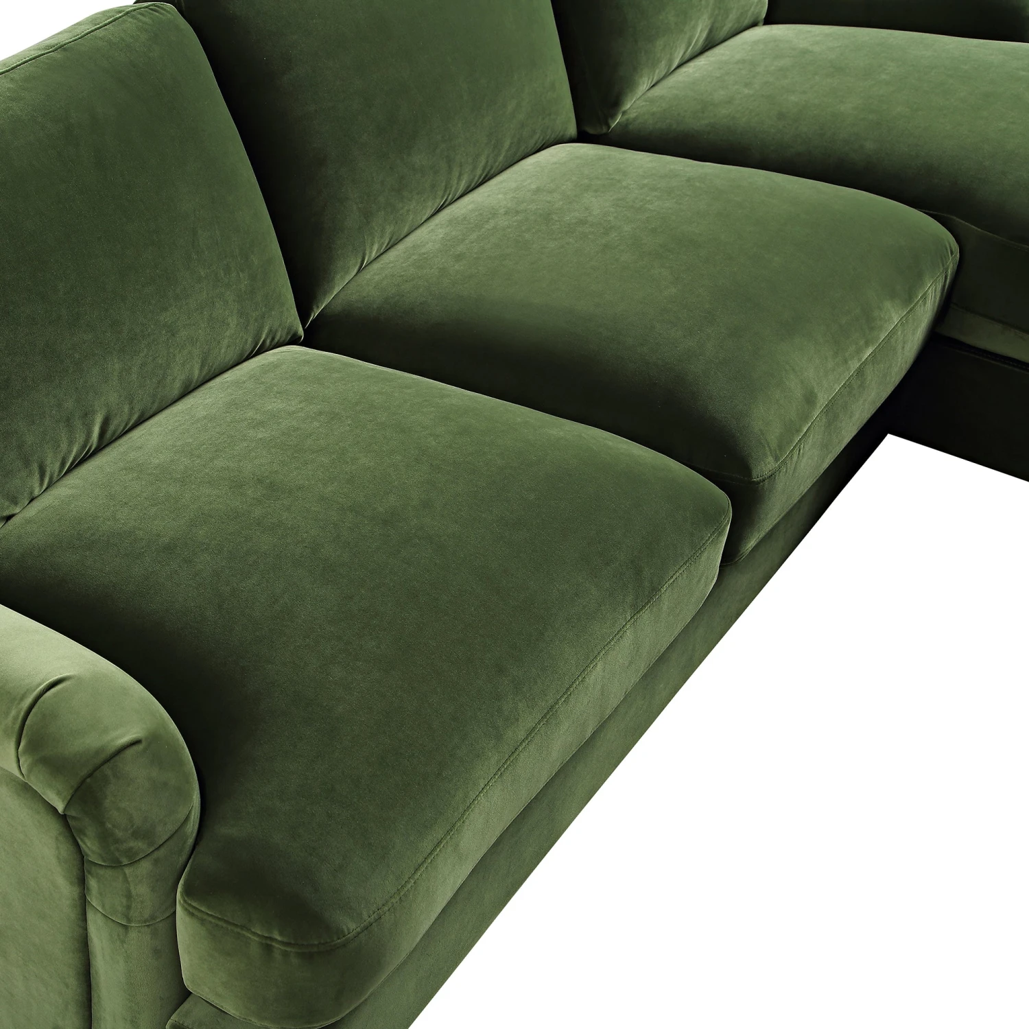 Daphnis Fern Green Velvet Sofa, Grande Chaise Sofa Right Hand Facing 13 Daphnis Fern Green Velvet Sofa, Grande Chaise Sofa Right Hand Facing - Image 13