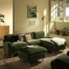 Daphnis Fern Green Velvet Sofa, Grande Chaise Sofa Right Hand Facing 26 Daphnis Fern Green Velvet Sofa, Grande Chaise Sofa Right Hand Facing -Daals Store GCSF 2443 FERN VEL RIGHT main
