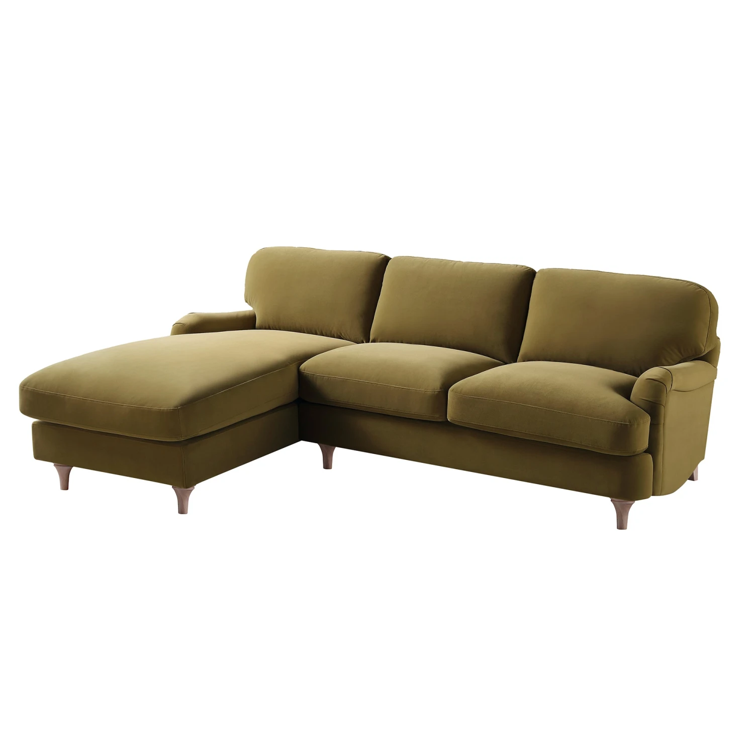 Daphnis Fudge Velvet Sofa, Grande Chaise Sofa Left Hand Facing 6 Daphnis Fudge Velvet Sofa, Grande Chaise Sofa Left Hand Facing - Image 6