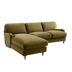 Daphnis Fudge Velvet Sofa, Grande Chaise Sofa Left Hand Facing 22 Daphnis Fudge Velvet Sofa, Grande Chaise Sofa Left Hand Facing -Daals Store GCSF 2443 FUDGE VEL LEFT WB4