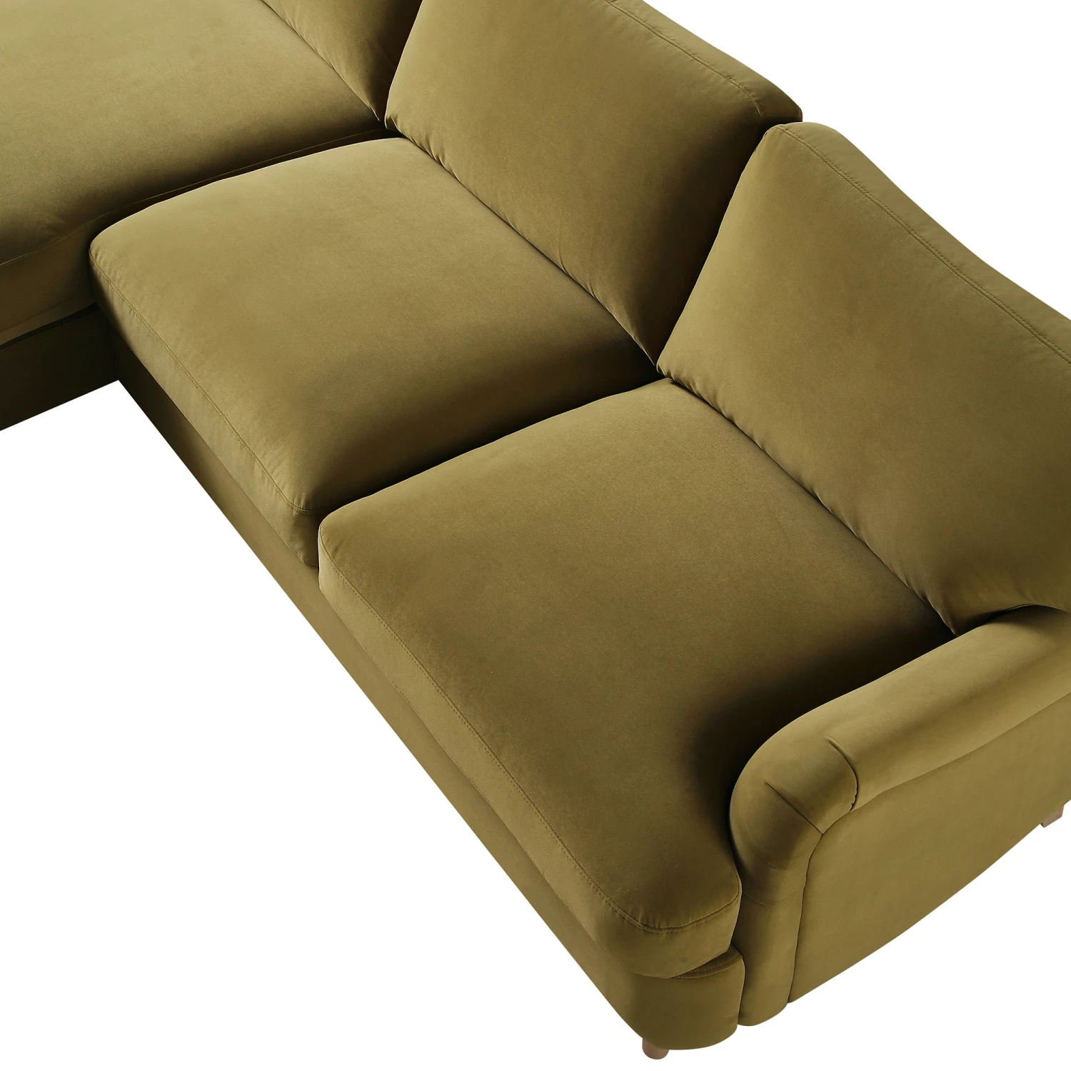 Daphnis Fudge Velvet Sofa, Grande Chaise Sofa Left Hand Facing 12 Daphnis Fudge Velvet Sofa, Grande Chaise Sofa Left Hand Facing - Image 12