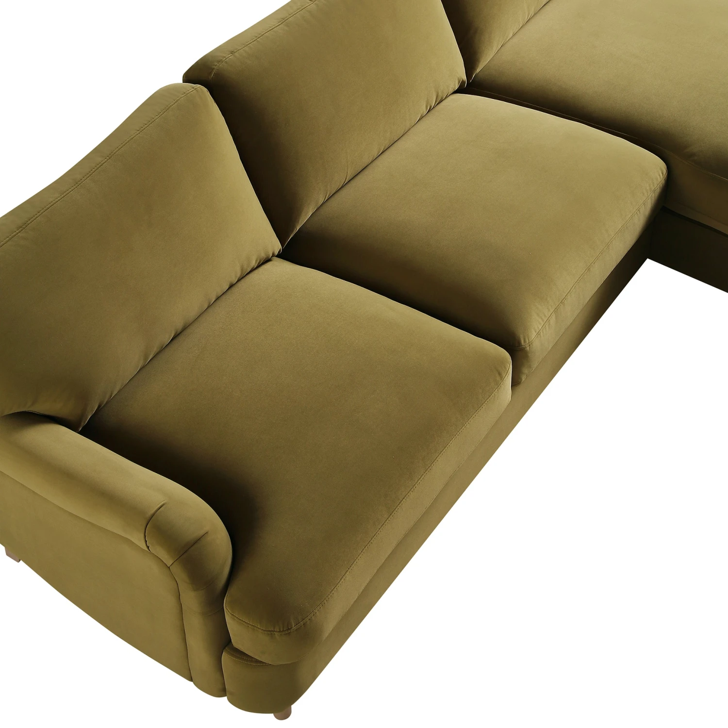 Daphnis Fudge Velvet Sofa, Grande Chaise Sofa Right Hand Facing 12 Daphnis Fudge Velvet Sofa, Grande Chaise Sofa Right Hand Facing - Image 12