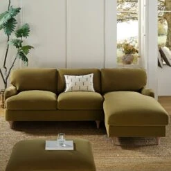 Daphnis Fudge Velvet Sofa, Grande Chaise Sofa Right Hand Facing 16 Daphnis Fudge Velvet Sofa, Grande Chaise Sofa Right Hand Facing -Daals Store GCSF 2443 FUDGE VEL RIGHT scene2