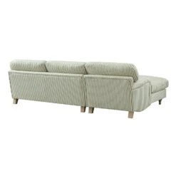 Daphnis Green Striped Linen Blend Sofa, Grande Chaise Sofa Left Hand Facing 15 Daphnis Green Striped Linen Blend Sofa, Grande Chaise Sofa Left Hand Facing -Daals Store GCSF 2443 GREEN STRIPE LEFT WB5