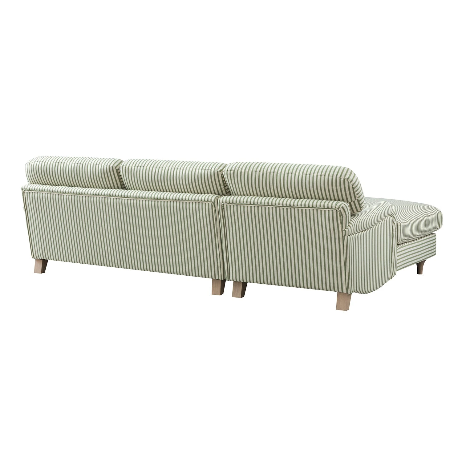 Daphnis Green Striped Linen Blend Sofa, Grande Chaise Sofa Left Hand Facing 6 Daphnis Green Striped Linen Blend Sofa, Grande Chaise Sofa Left Hand Facing - Image 6