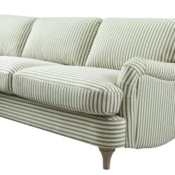 Daphnis Green Striped Linen Blend Sofa, Grande Chaise Sofa Left Hand Facing 17 Daphnis Green Striped Linen Blend Sofa, Grande Chaise Sofa Left Hand Facing -Daals Store GCSF 2443 GREEN STRIPE LEFT detail1
