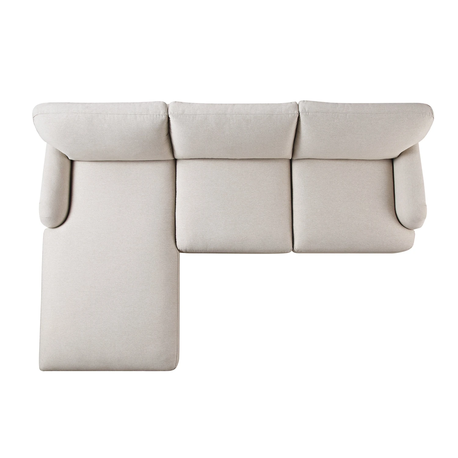 Daphnis Oatmeal Fabric Sofa, Grande Chaise Sofa Left Hand Facing 8 Daphnis Oatmeal Fabric Sofa, Grande Chaise Sofa Left Hand Facing - Image 8