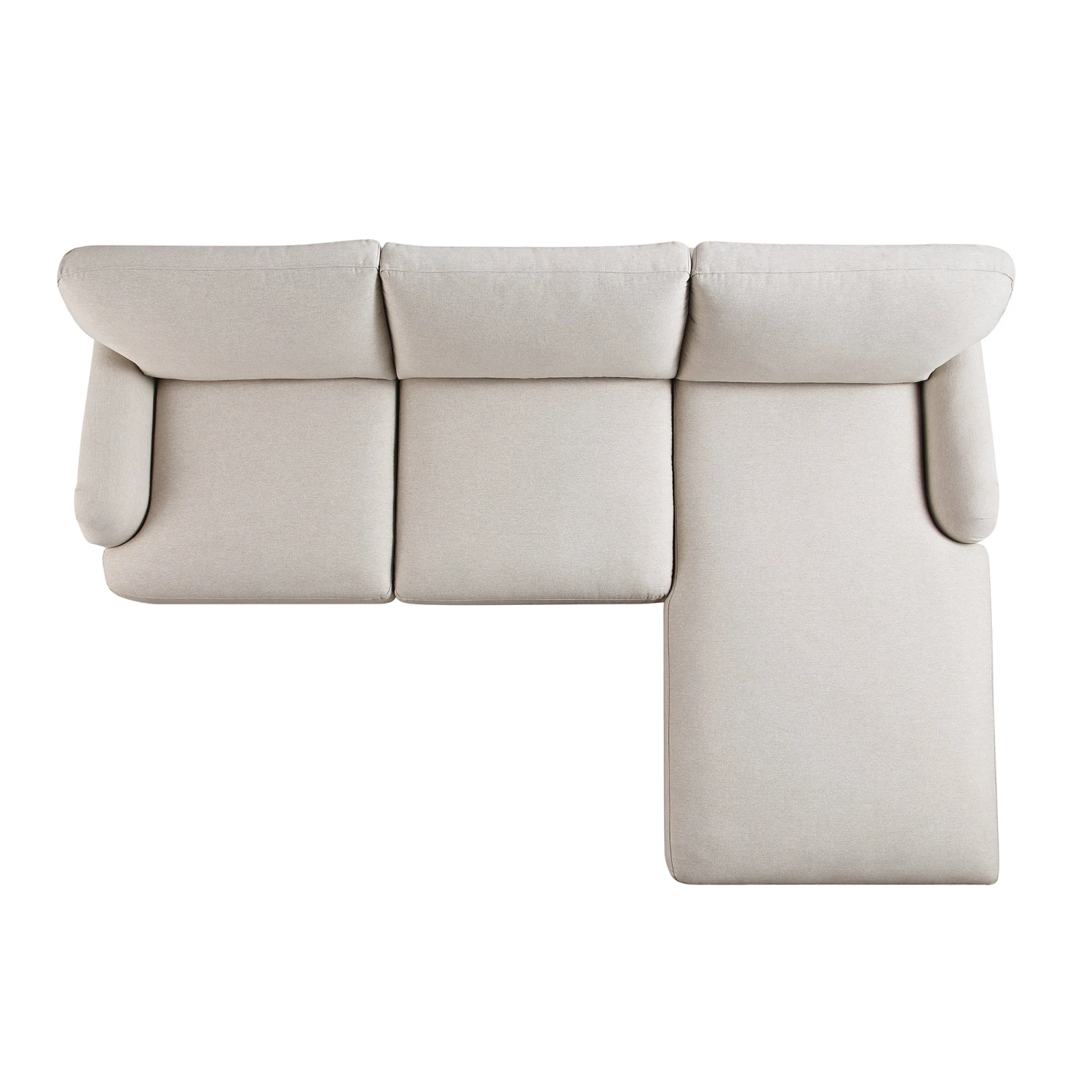 Daphnis Oatmeal Fabric Sofa, Grande Chaise Sofa Right Hand Facing 7 Daphnis Oatmeal Fabric Sofa, Grande Chaise Sofa Right Hand Facing - Image 7