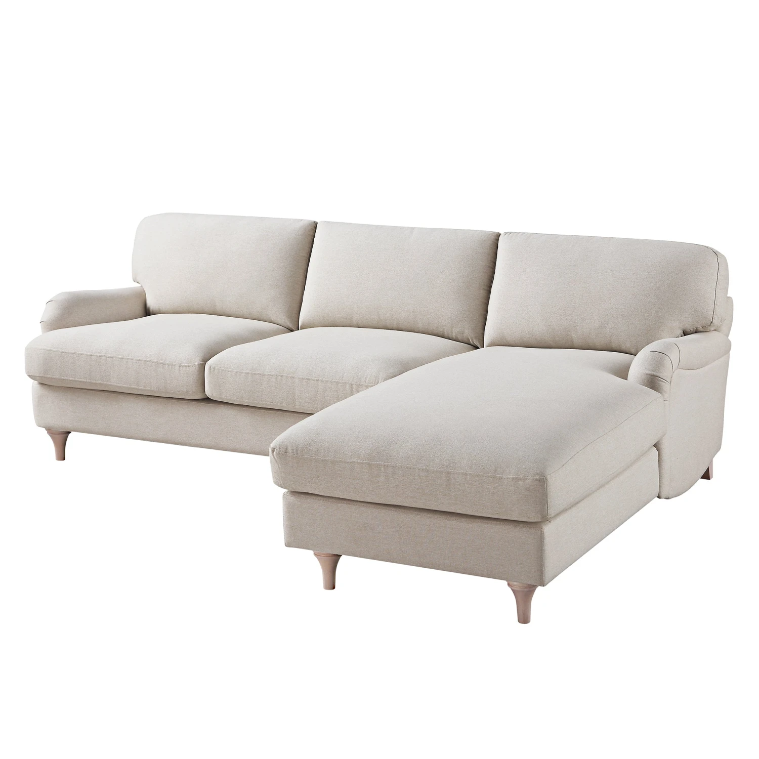 Daphnis Oatmeal Fabric Sofa, Grande Chaise Sofa Right Hand Facing 9 Daphnis Oatmeal Fabric Sofa, Grande Chaise Sofa Right Hand Facing - Image 9